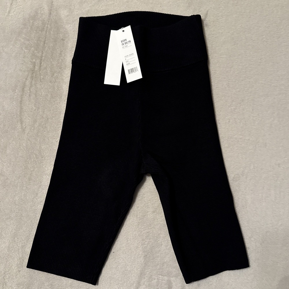 525 America‎ Ribbed Biker Shorts Size Medium NWT Black Style FA21S006